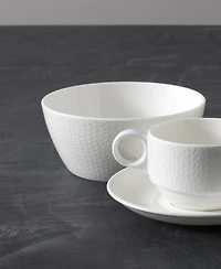 Fortessa White Embossed Cereal Bowls, Set of 4