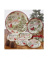 Certified International Evergreen Christmas 4 Piece Soup Bowl