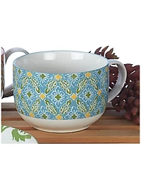 Damask Floral Set of 4 Jumbo Cups