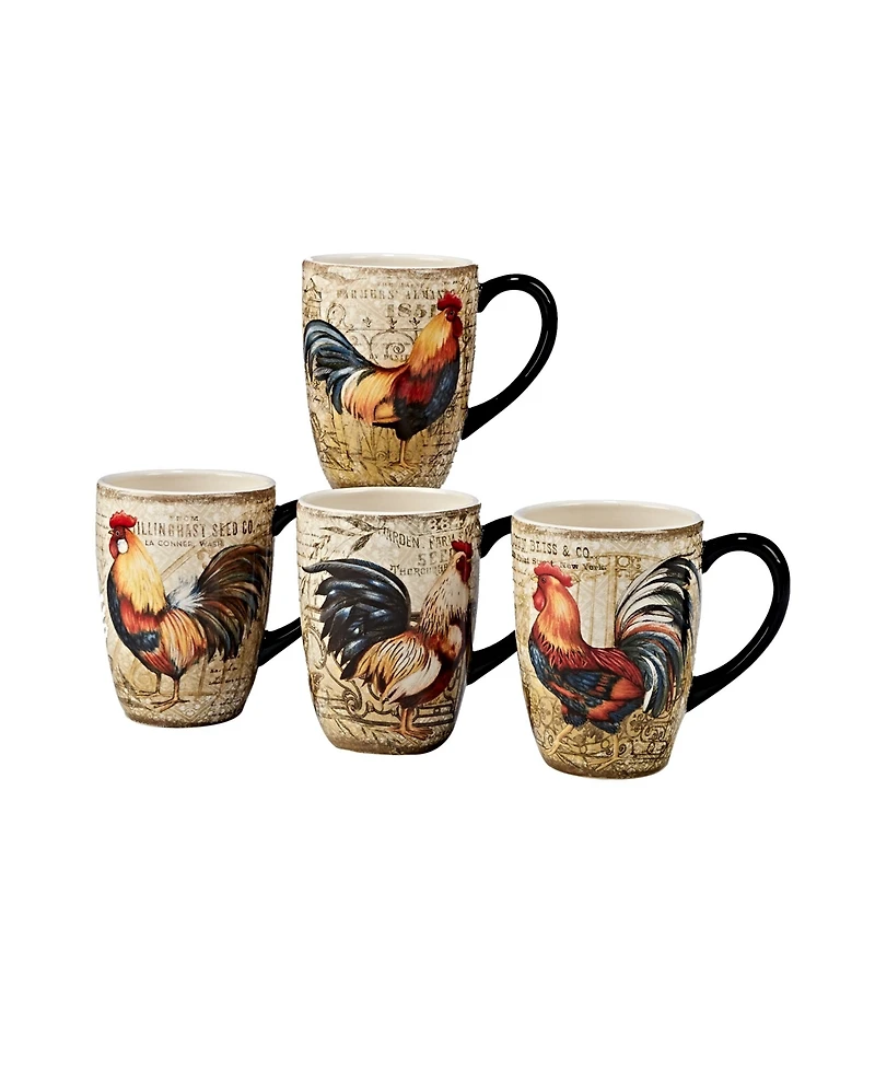 Certified International Gilded Rooster 16-Pc. Dinnerware Set