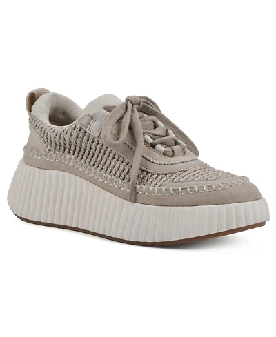 White Mountain Women's Dynastic Lace Up Platform Sneakers