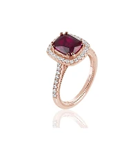 Suzy Levian Sterling Silver Elongated Cushion Cut Cubic Zirconia Solitaire Engagement Ring