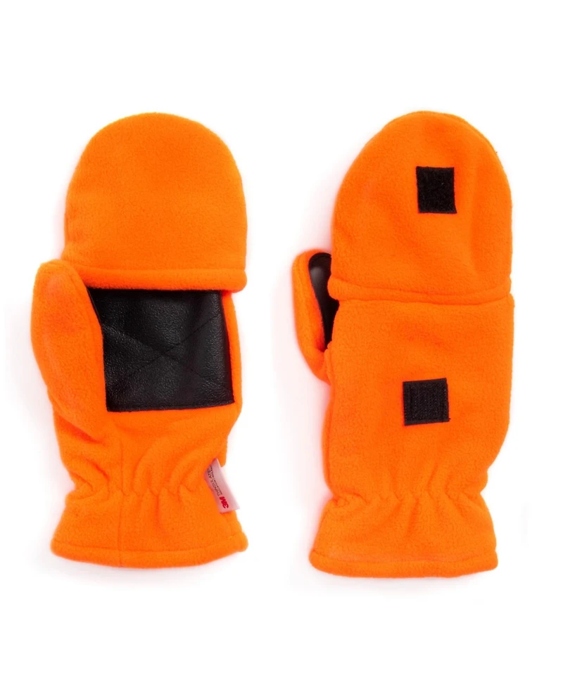 Muk Luks Men's Waterproof Fleece Flip Mittens