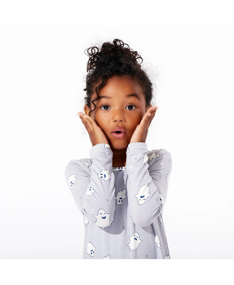 Bellabu Bear Toddler| Child Girls Ghastly Ghost Long Sleeve Dress