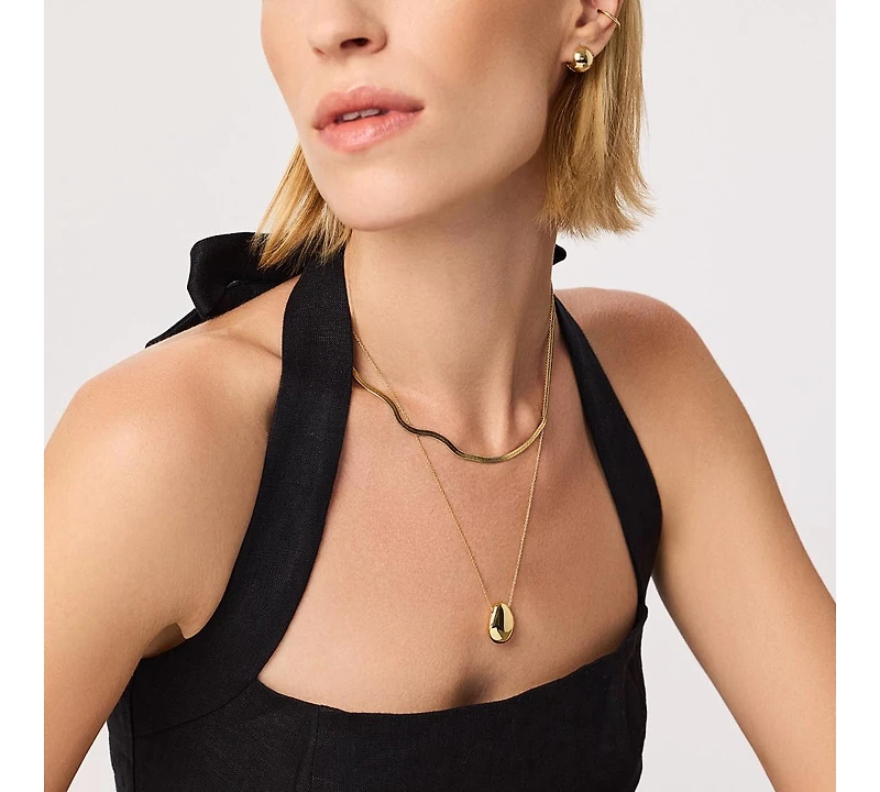 Ana Luisa Gold Pendant Necklace - Pebble