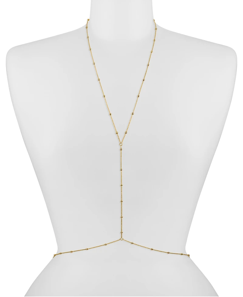 Oma The Label 18k Gold-Plated Dainty Bead Body Chain