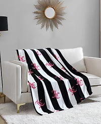 Juicy Couture Cabana Plush Striped Throw, 50" x 70"