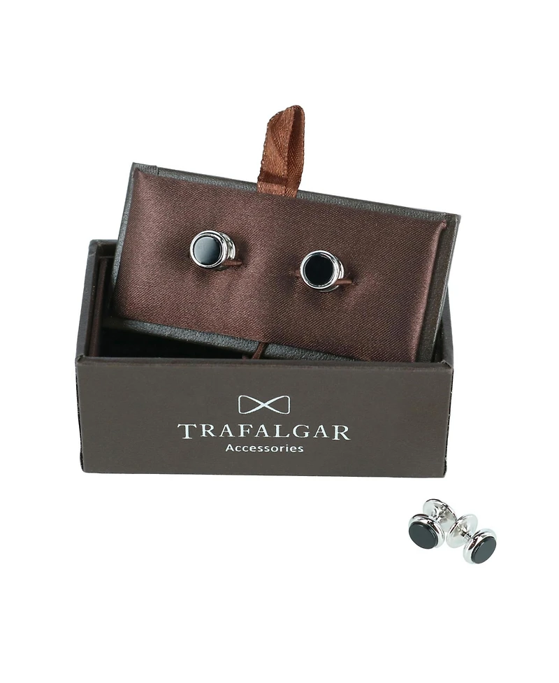 Trafalgar Sutton Tuxedo Stud Set Genuine Onyx (4 piece set)