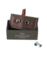 Trafalgar Sutton Tuxedo Stud Set Genuine Onyx (4 piece set)
