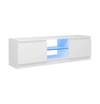 Tv Stand with Led Lights White 47.2"x11.8"x14"