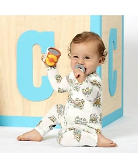 Bellabu Bear Baby Boys or Baby Girls, Baby Zoo Train Convertible Footie Pajama