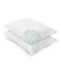 Vibe Embossed Gel-Infused Memory Foam Cluster 2-Pack Pillow, Standard