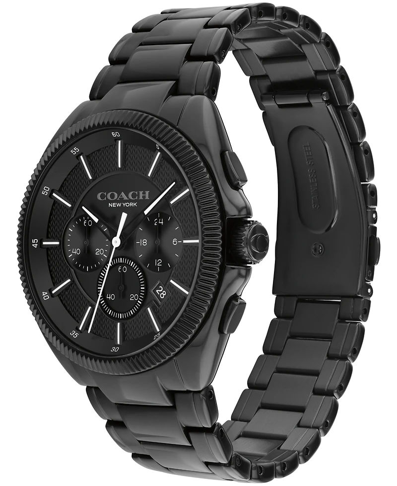 Coach Men's Jackson Black Stainless Steel Bracelet Watch 45mm