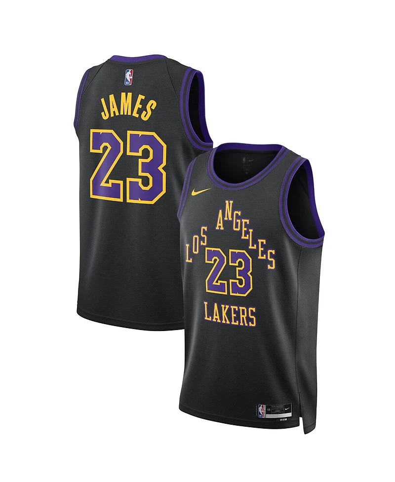 Men's and Women's Nike LeBron James Black Los Angeles Lakers 2023/24 Swingman Jersey - City Edition