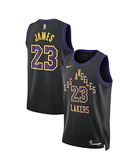 Men's and Women's Nike LeBron James Black Los Angeles Lakers 2023/24 Swingman Jersey - City Edition