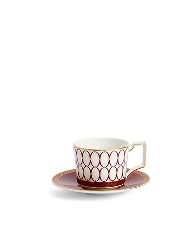 Wedgwood Renaissance Red China Coffee Cup and Saucer