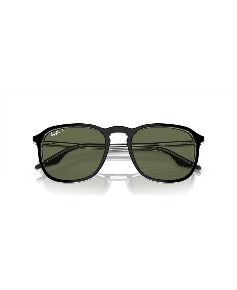 Ray-Ban Unisex RB2203 Polarized Low Bridge Fit Sunglasses, Polar RB2203F