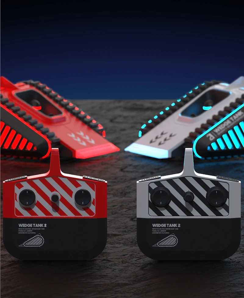 Sharper Image Battle Tracks Knockout Remote Control Flip Ramp Space Tank Wars Toys