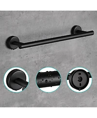 Aquaterior 5-Piece Bathroom Hardware Set Stainless Steel Towel Bar Toilet Paper Holder Hook