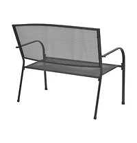 Patio Bench 42.5" Steel and Mesh Anthracite