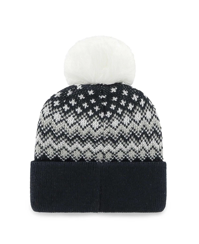 Women's '47 Brand Navy Dallas Cowboys Elsa Cuffed Knit Hat with Pom