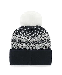 Women's '47 Brand Navy Dallas Cowboys Elsa Cuffed Knit Hat with Pom