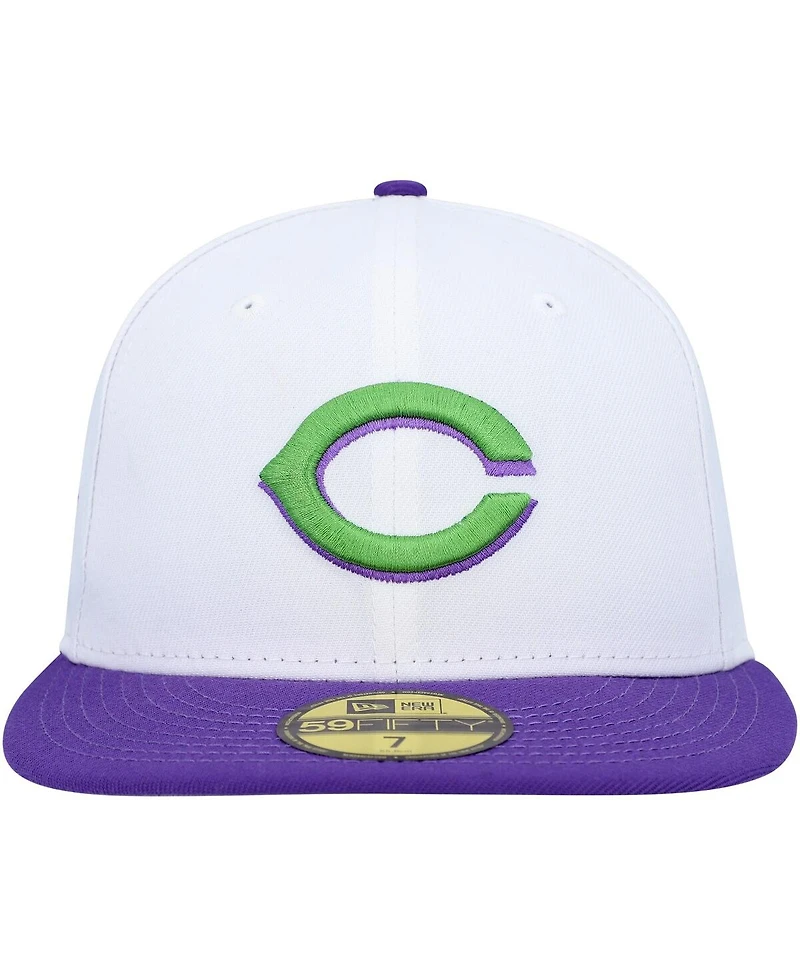 Men's New Era White Cincinnati Reds 1990 World Series Side Patch 59FIFTY Fitted Hat