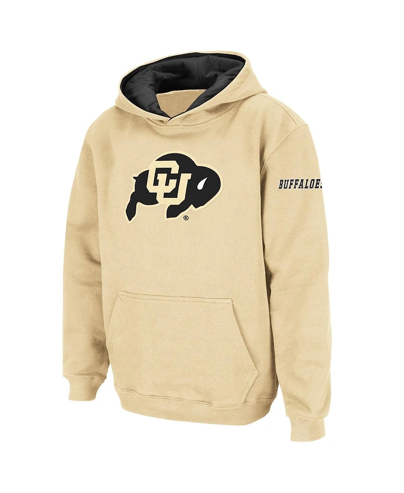 Big Boys Colosseum Gold Colorado Buffaloes Logo Pullover Hoodie