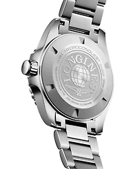 Longines Men's Swiss Automatic HydroConquest Gmt Stainless Steel Bracelet Watch 41mm