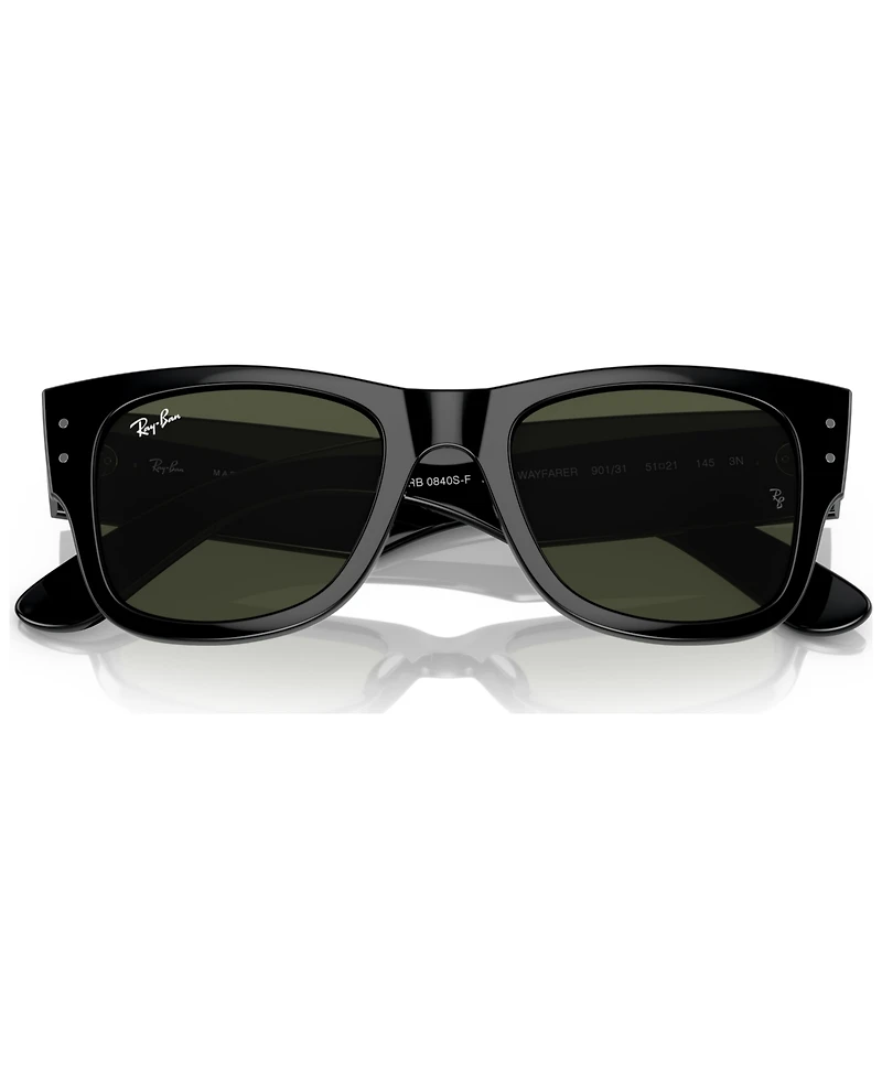 Ray-Ban Unisex Mega Wayfarer Low Bridge Fit Sunglasses RB0840SF