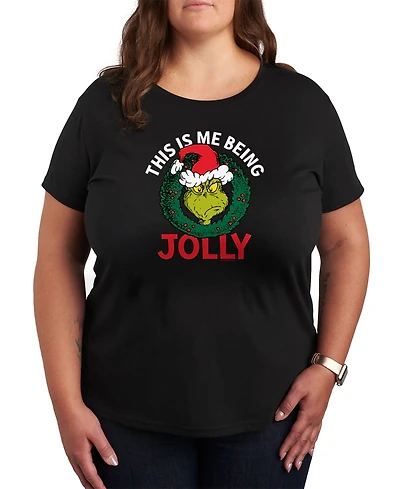 Air Waves Trendy Plus Grinch Graphic T-shirt