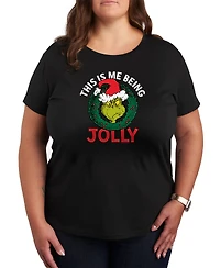 Air Waves Trendy Plus Grinch Graphic T-shirt
