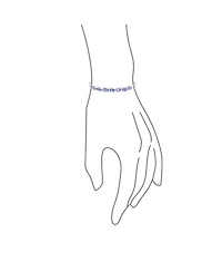 Bling Jewelry 9.25 Ctw s Zircon Accent Lavender Purple Natural Tanzanite Bolo Tennis Bracelet For Women Adjustable 7-8 Inch Sterling Silver