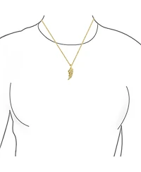 Bling Jewelry Religious Spiritual Cz Pave Accent Feather Guardian Angel Wing Pendant Necklace For Women Sterling Silver