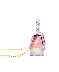 Girl's Pink Mermaid Pearl Handle Seashell Handbag