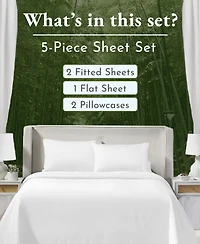 Split King 5 Piece Rayon from Bamboo Deep Pocket Sheet Set