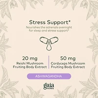 Gaia Herbs Adrenal Health Nightly Restore - Adrenal Support Herbal Supplement with Ashwagandha, Magnolia Bark, Cordyceps, Lemon Balm, and More