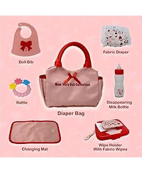 The New York Doll Collection Baby Doll Diaper Bag Set with Accessories