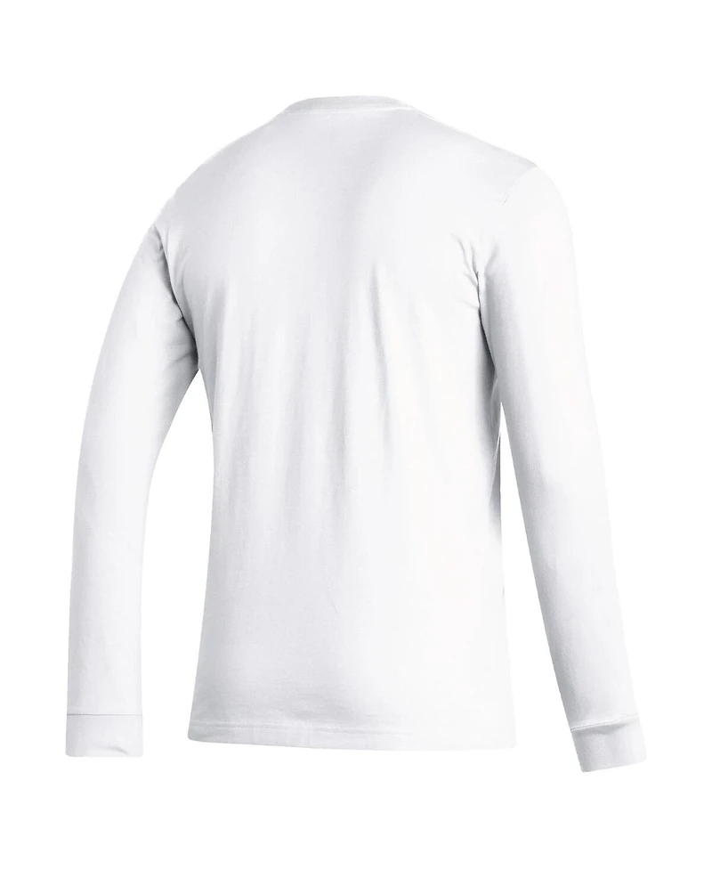 Men's adidas White Louisiana Ragin' Cajuns Vault Script Creator Long Sleeve T-shirt