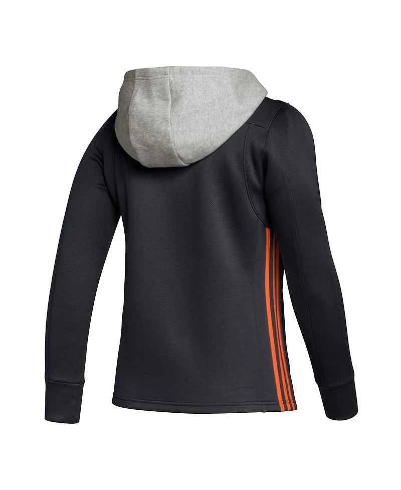 Women's adidas Black Philadelphia Flyers Skate Lace Primeblue Team Pullover Hoodie