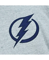 Men's Mitchell & Ness Heather Gray Tampa Bay Lightning Classic French Terry Pullover Hoodie