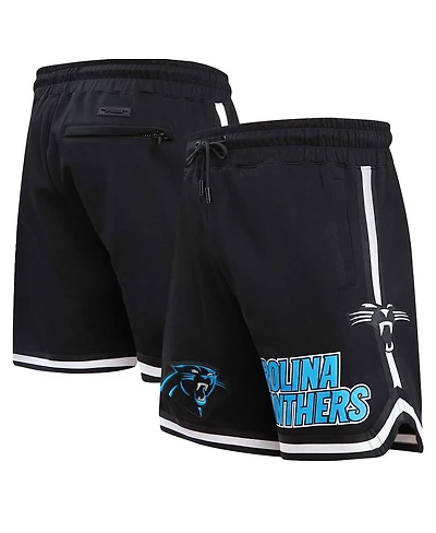 Men's Pro Standard Black Carolina Panthers Classic Chenille Shorts