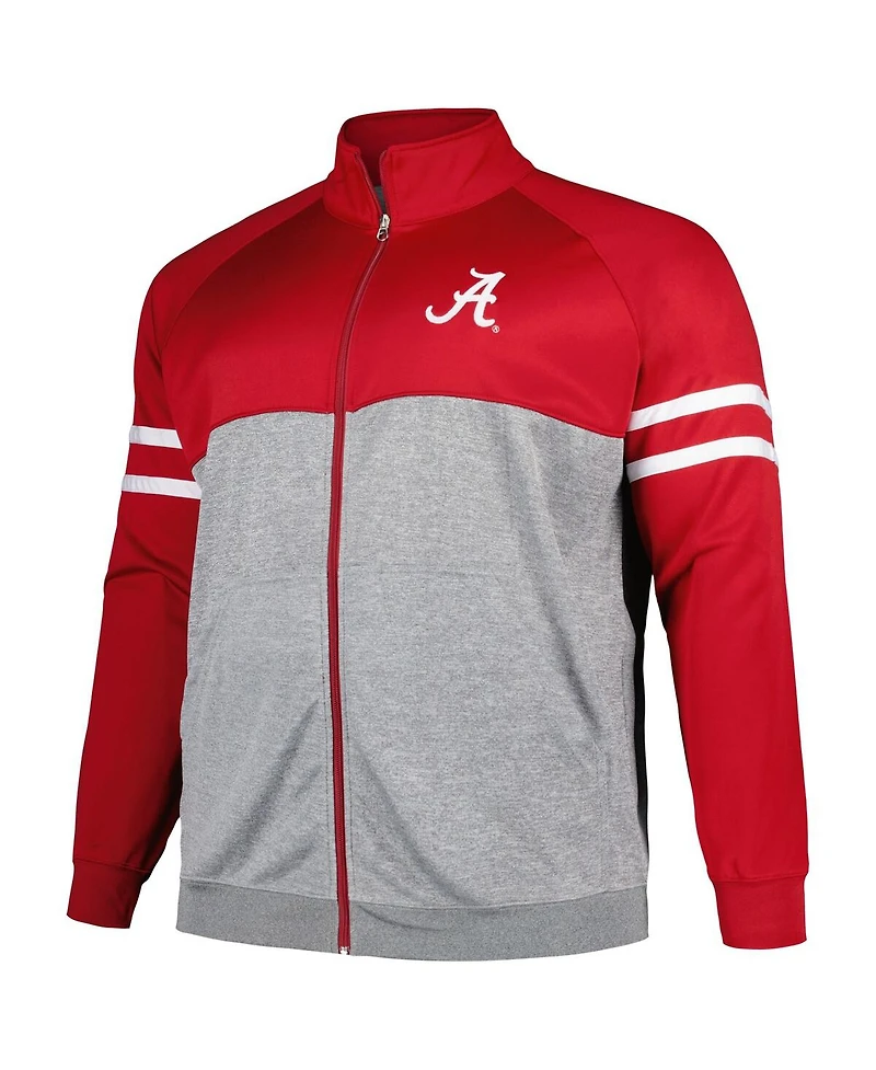 Men's Profile Crimson Alabama Tide Big and Tall Fleece Full-Zip Jacket