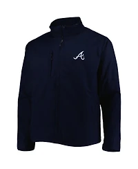 Men's Dunbrooke Navy Atlanta Braves Journey Tri-Blend Full-Zip Jacket