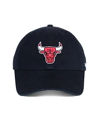 Men's Chicago Bulls '47 Brand Black Distressed Clean-Up Adjustable Hat