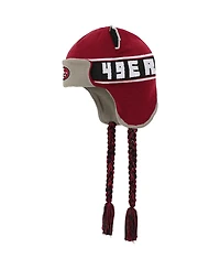 Toddler Boys and Girls Outerstuff Scarlet San Francisco 49ers Wordmark Ears Trooper Knit Hat