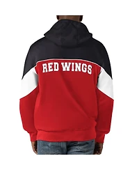 Men's Starter Red, Black Detroit Red Wings Power Forward Full-Zip Hoodie
