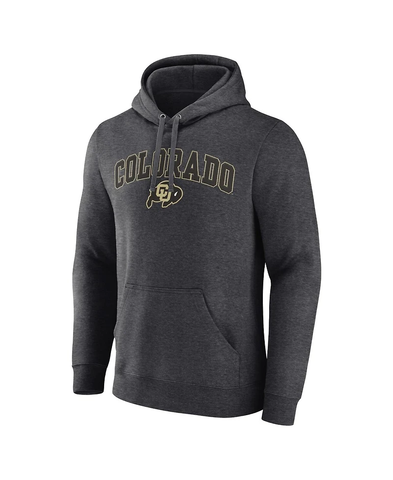 Men's Fanatics Heather Charcoal Colorado Buffaloes Campus Pullover Hoodie