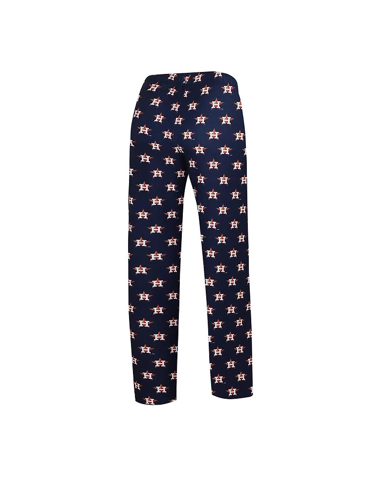 Women's Concepts Sport White, Navy Houston Astros Long Sleeve V-Neck T-shirt and Gauge Pants Sleep Set