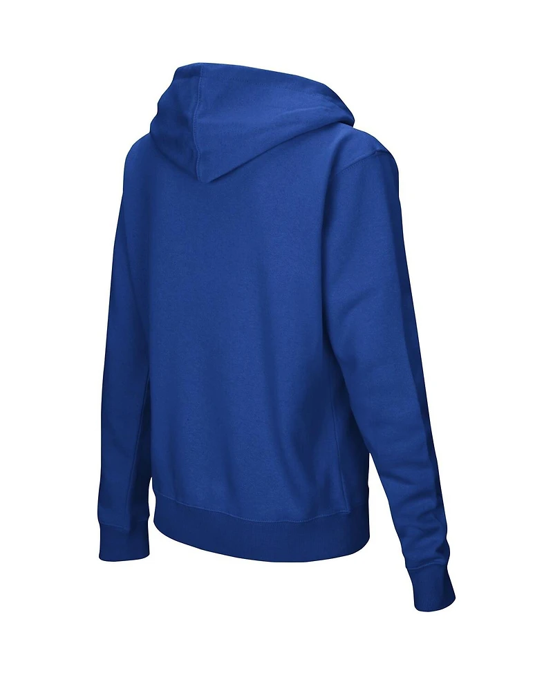 Women's Colosseum Royal Pitt Panthers Arched Name Full-Zip Hoodie